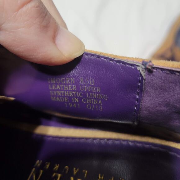 Lauren Ralph Lauren Imogen Leather Lace Up Shoes 8.5 - Picture 4 of 4